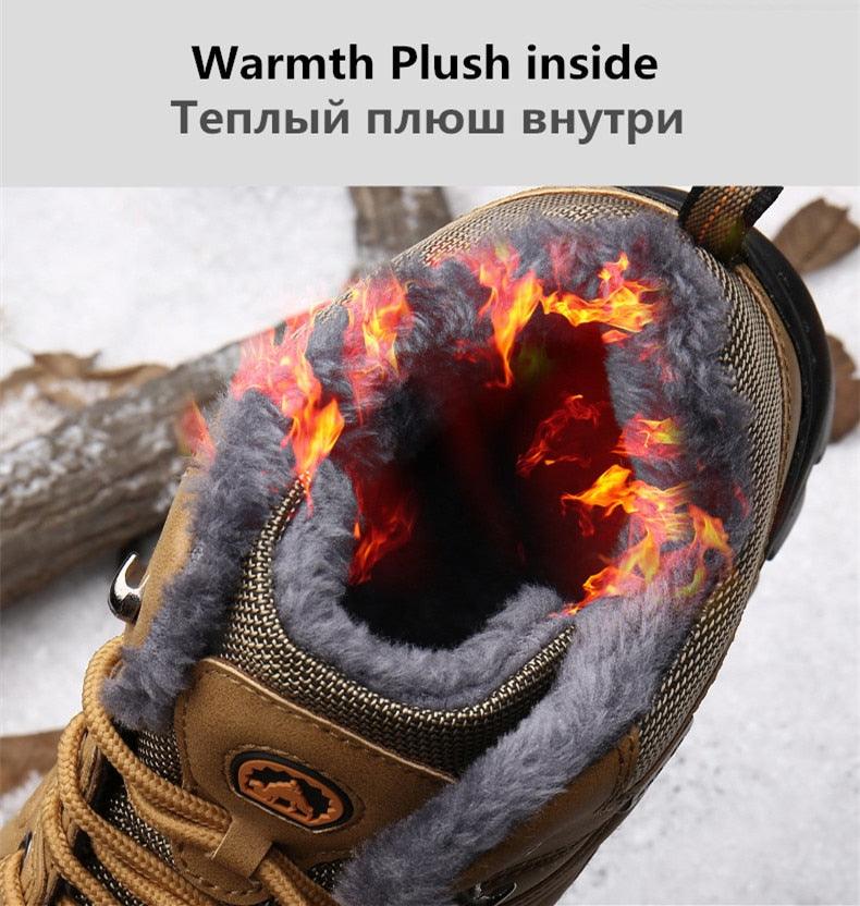 Men's Waterproof Fur-Lined Winter Hiking Boots